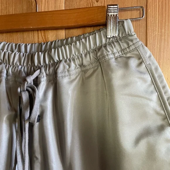 FEAR OF GOD ESSENTIALS Nylon Track Shorts in Silver - Picture 5 of 11